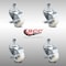 Service Caster 3 Inch SS Nylon Wheel Swivel 3/8 Inch Threaded Stem Caster Set Brake SCC SCC-SSTS20S314-NYS-TLB-381615-4 - alternate 1